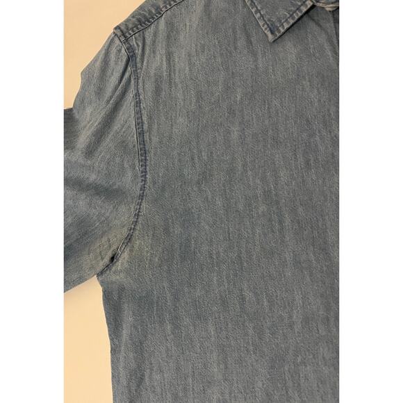 Topman Mens Chambray Button Down Top - Picture 4 of 6
